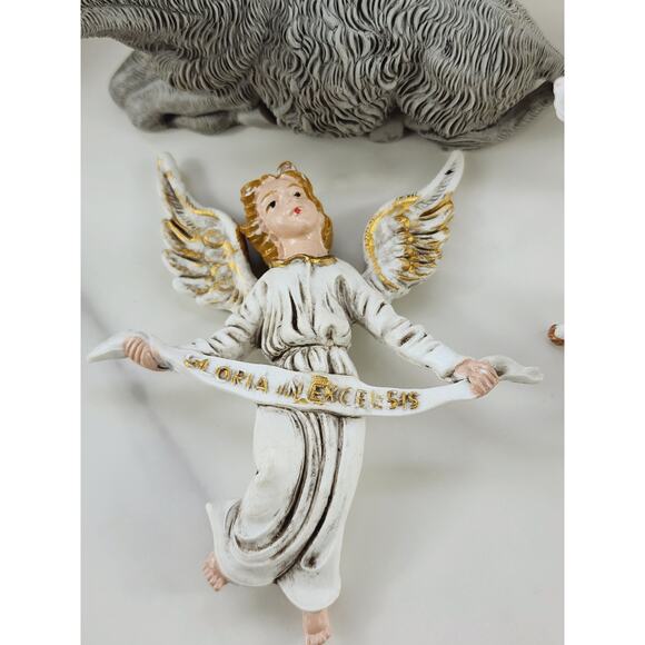 Nativity Joseph Mary Jesus Three Kings Shepherd Animal Angel Made in Italy x14 - Picture 5 of 16
